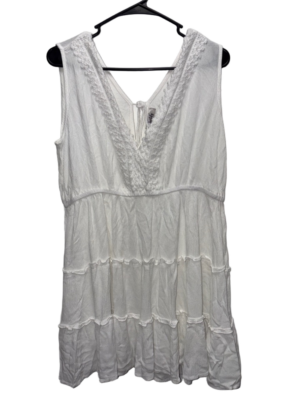 Justify Sleeveless V-Neck Tiered Mini Dress Size XL